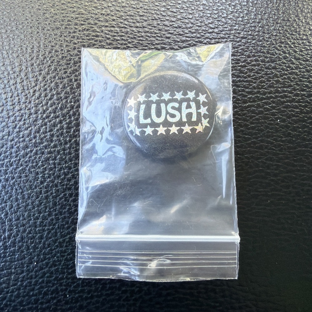 Supreme Lush Pin Black Holographic Badge Logo FW19 Brand New Authentic